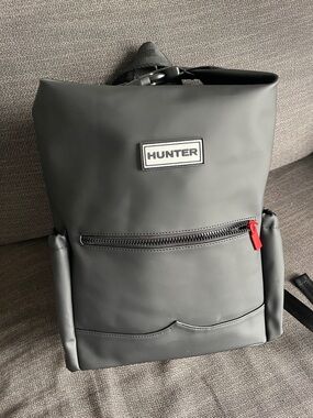 NWT Hunter Black Backpack with Red Zipper